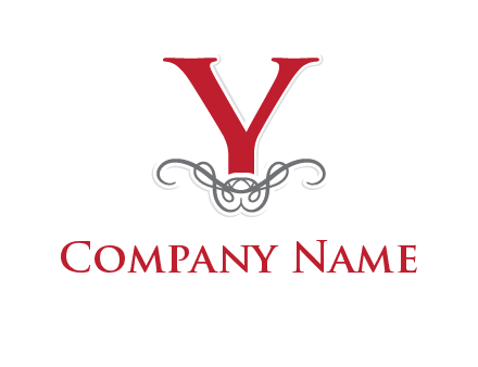 Letter Y with ornament logo