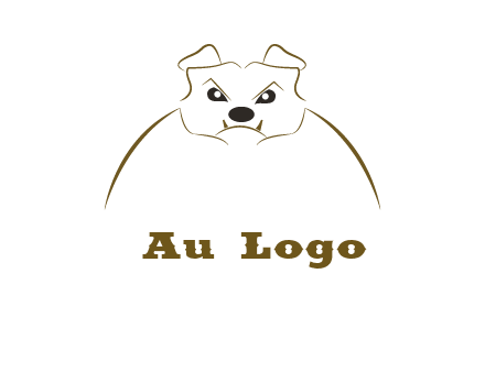 outline of bulldog head logo