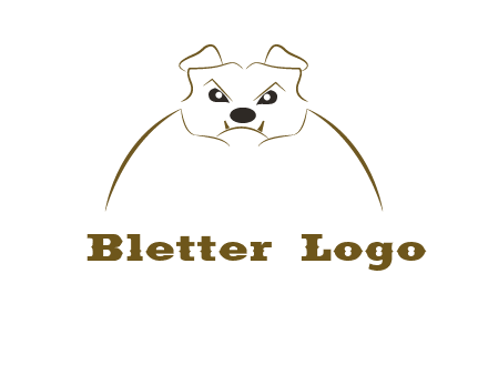 outline of bulldog head logo