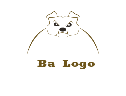 outline of bulldog head logo