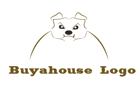 outline of bulldog head logo