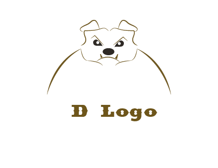 outline of bulldog head logo