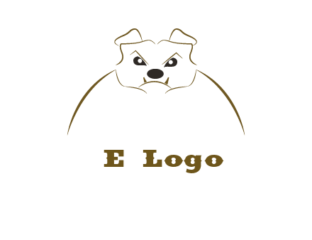 outline of bulldog head logo