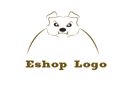 outline of bulldog head logo