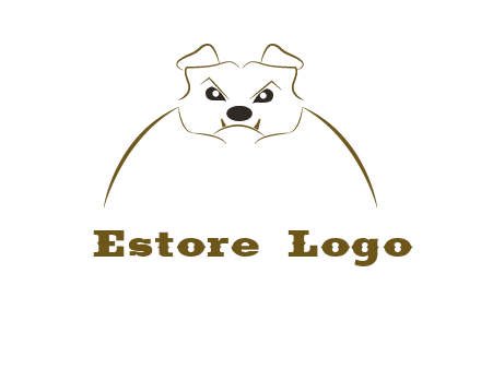 outline of bulldog head logo