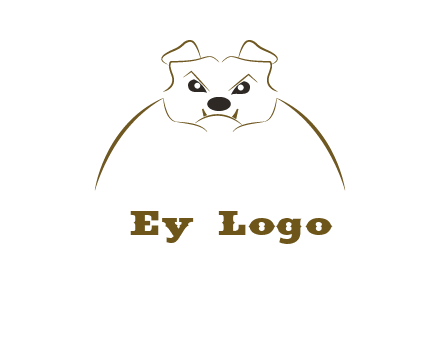 outline of bulldog head logo