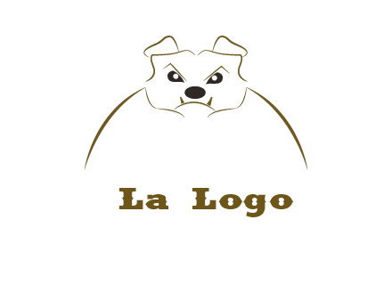 outline of bulldog head logo