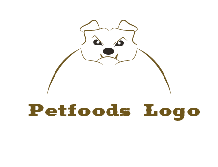 outline of bulldog head logo