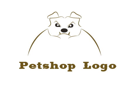 outline of bulldog head logo