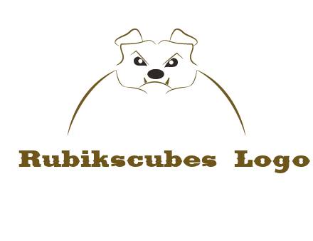 outline of bulldog head logo