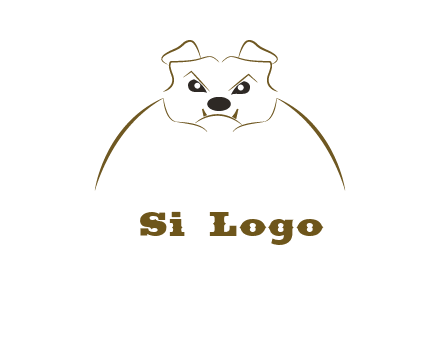 outline of bulldog head logo