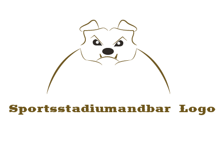 outline of bulldog head logo