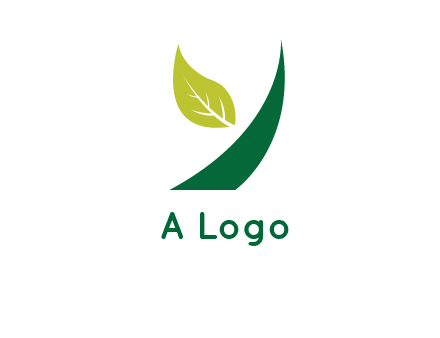 Letter Y made of leaf logo