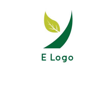 Letter Y made of leaf logo