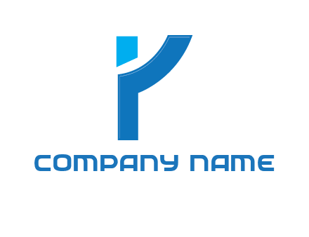 abstract person forming letter Y logo