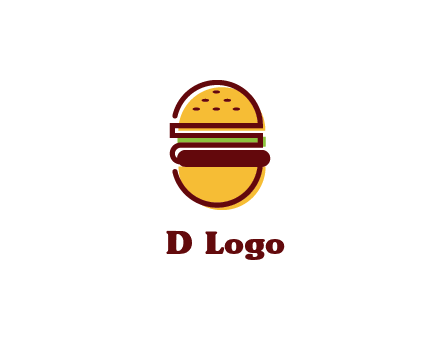 abstract burger logo