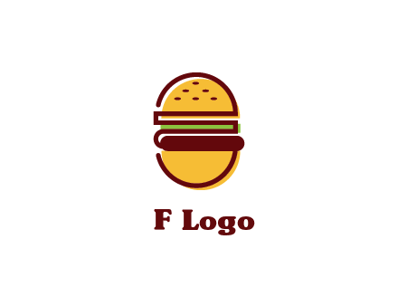 abstract burger logo