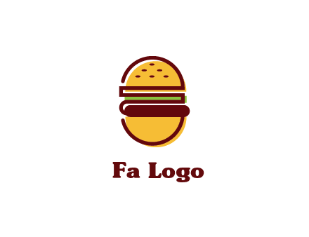 abstract burger logo