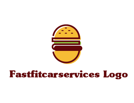 abstract burger logo