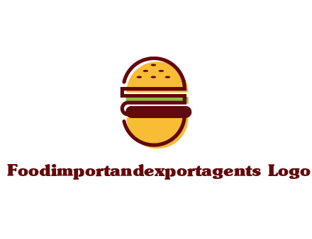 abstract burger logo