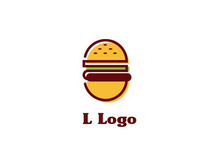 abstract burger logo