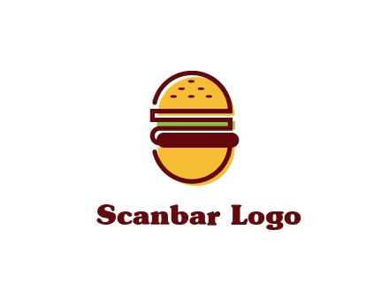 abstract burger logo