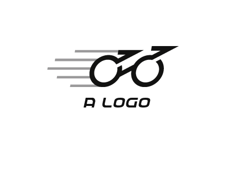 fast abstract bicycle logo