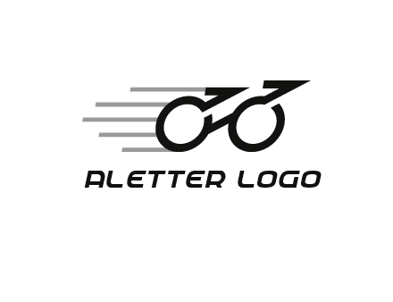 fast abstract bicycle logo