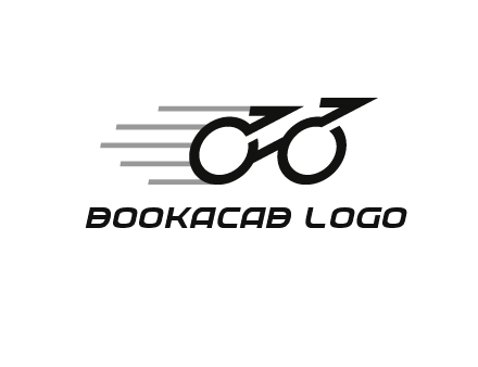 fast abstract bicycle logo