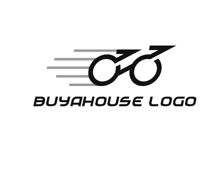 fast abstract bicycle logo