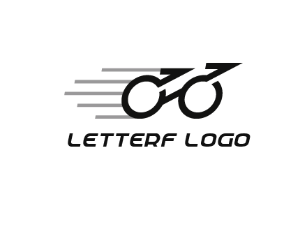 fast abstract bicycle logo