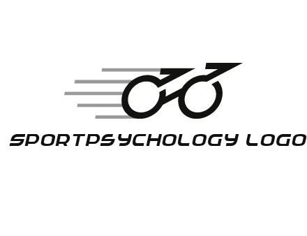 fast abstract bicycle logo