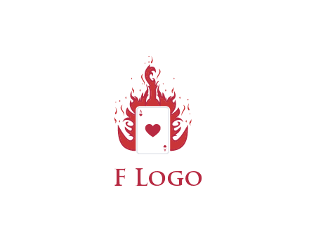 ace of hearts flame vector