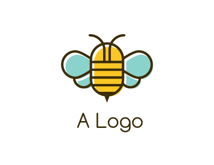 abstract honey bee logo