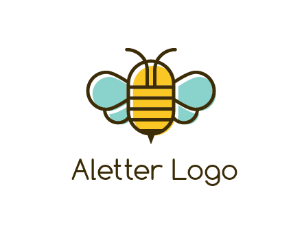 abstract honey bee logo