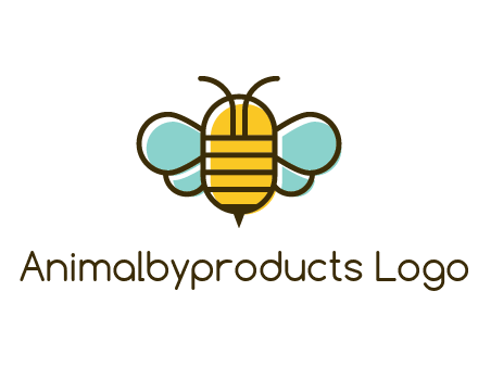 abstract honey bee logo