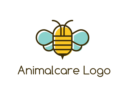 abstract honey bee logo