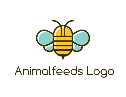 abstract honey bee logo