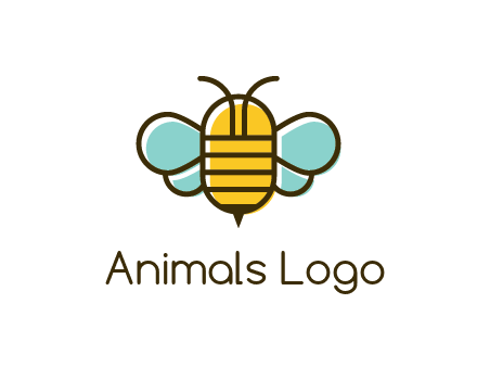 abstract honey bee logo