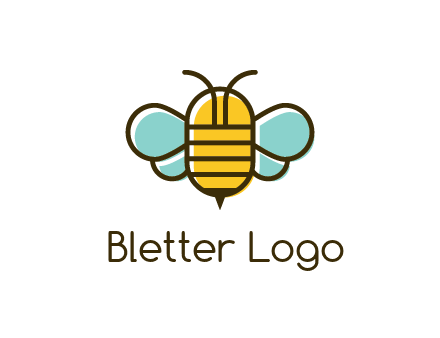 abstract honey bee logo