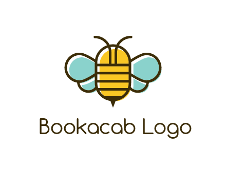 abstract honey bee logo