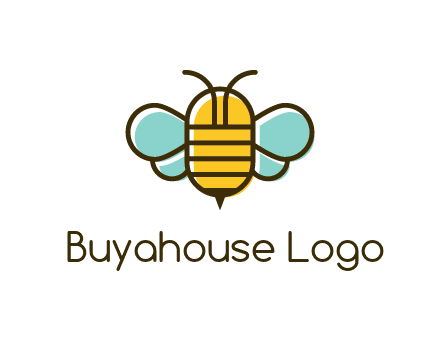 abstract honey bee logo