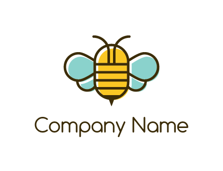 abstract honey bee logo