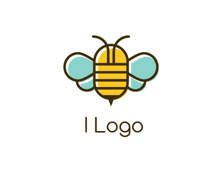 abstract honey bee logo