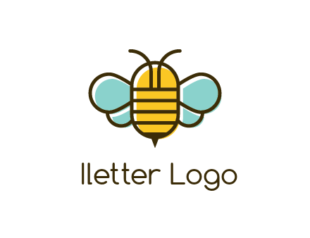 abstract honey bee logo