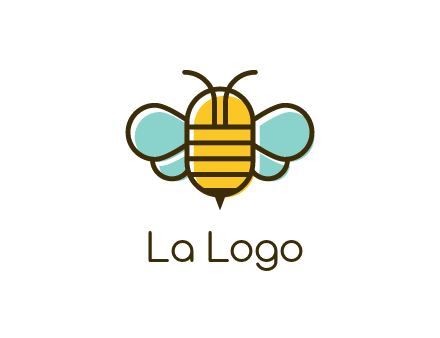 abstract honey bee logo