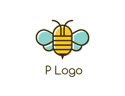 abstract honey bee logo