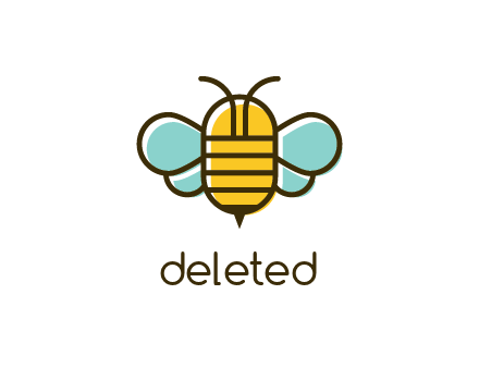 abstract honey bee logo