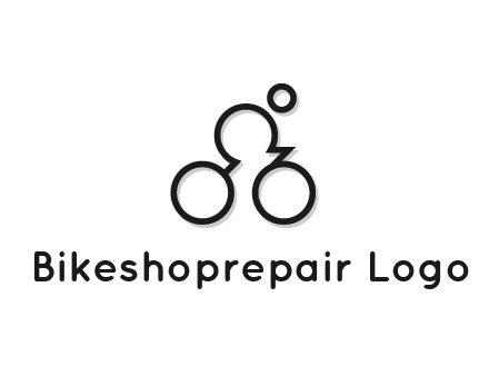 abstract bicycle with rider icon