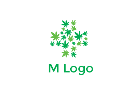 marijuana creating medical cross symbol